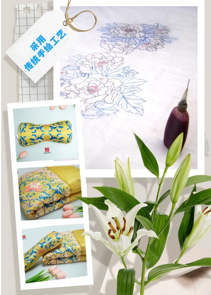 Picture of Hand-painted Silk Bedding Set