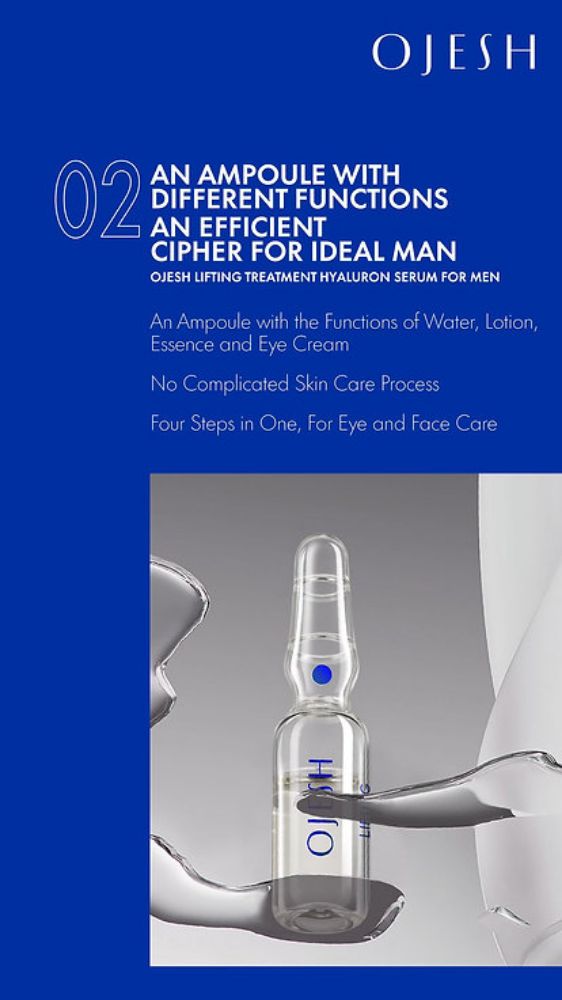 Picture of OJESH LIFTING TREATMENT HYALURON SERUM FOR MEN- 7 Ampoules