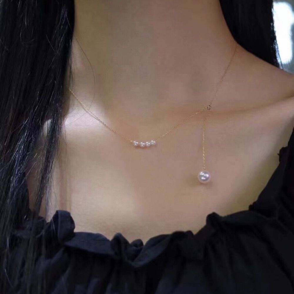 Picture of 18k gold natural pearl necklace