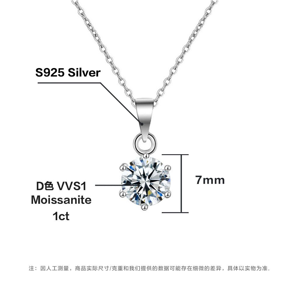 Picture of Six-Prong Minimalist Mozambique Diamond Necklace