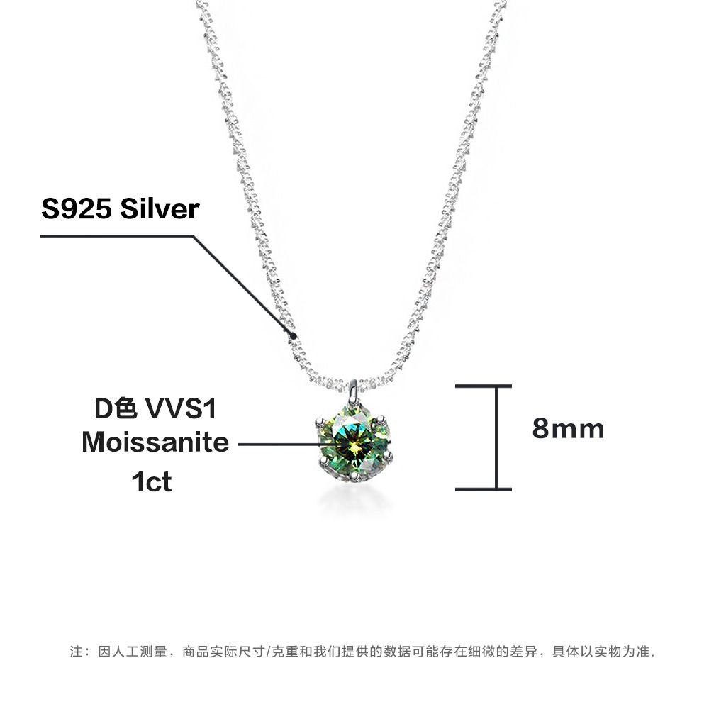 Picture of S925 Sterling Silver Minimalist Mozambique Stone Pendant Collarbone Necklace