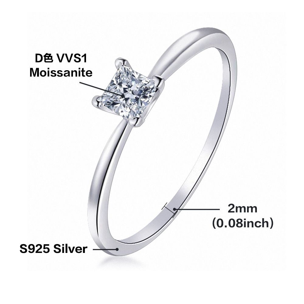 Picture of S925 Four-Prong Moissanite Ring
