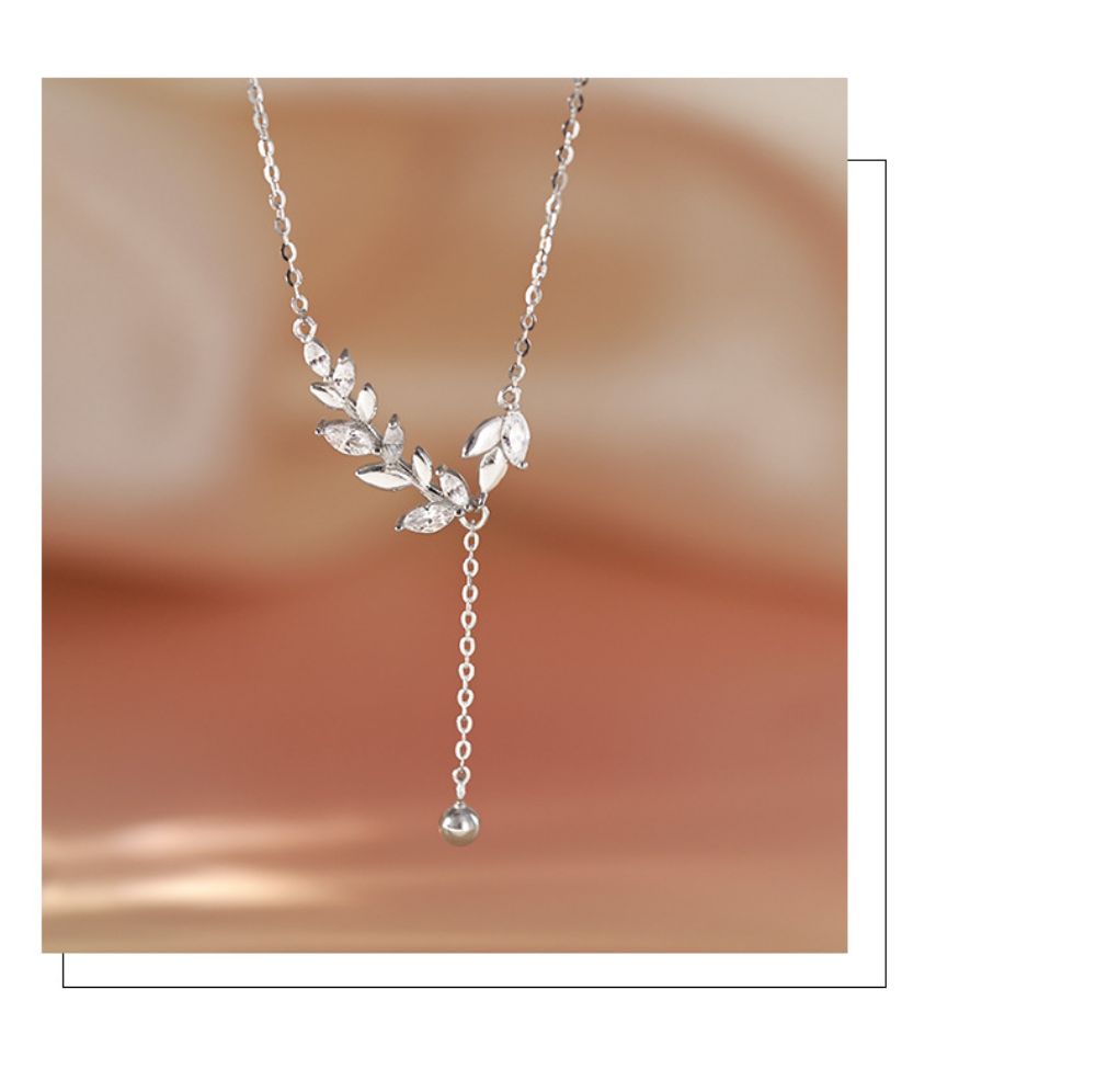 Picture of Tichi's 925 Sterling Silver Wheat Sheaf Tassel Necklace