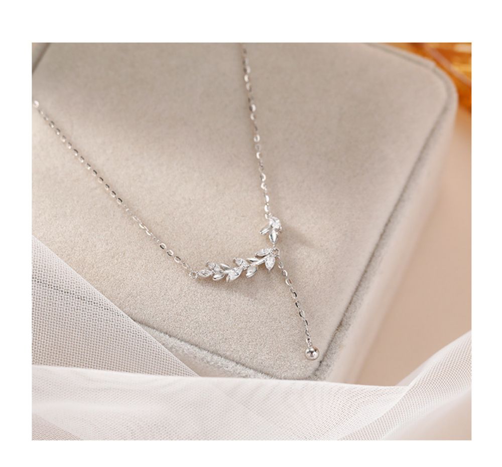 Picture of Tichi's 925 Sterling Silver Wheat Sheaf Tassel Necklace