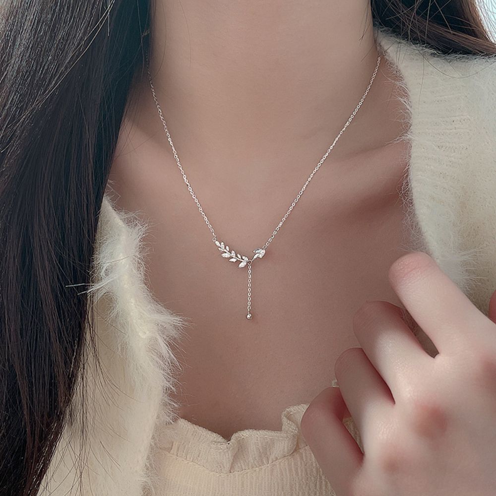 Picture of Tichi's 925 Sterling Silver Wheat Sheaf Tassel Necklace