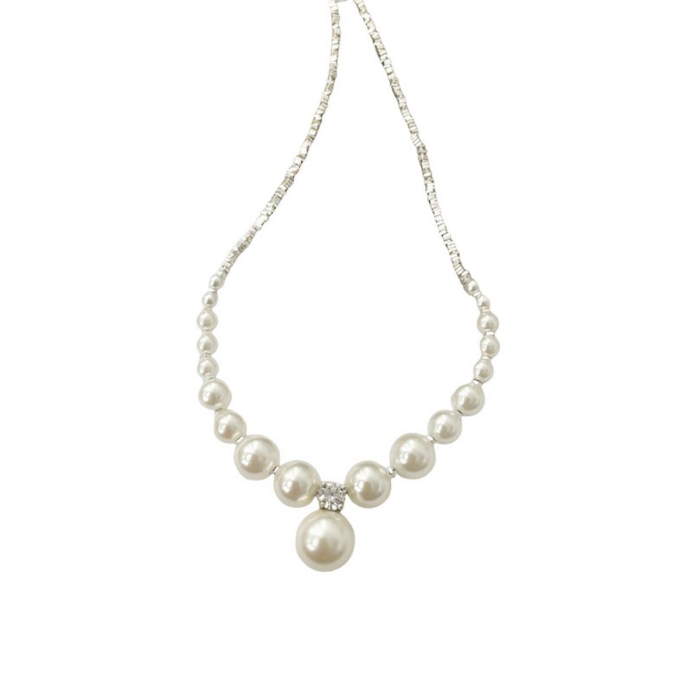Picture of Tichy 925 Sterling Silver French-style Swarovski Pearl Necklace