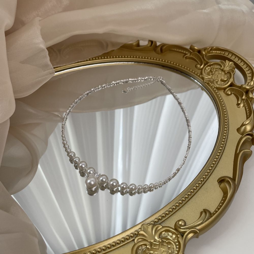 Picture of Tichy 925 Sterling Silver French-style Swarovski Pearl Necklace