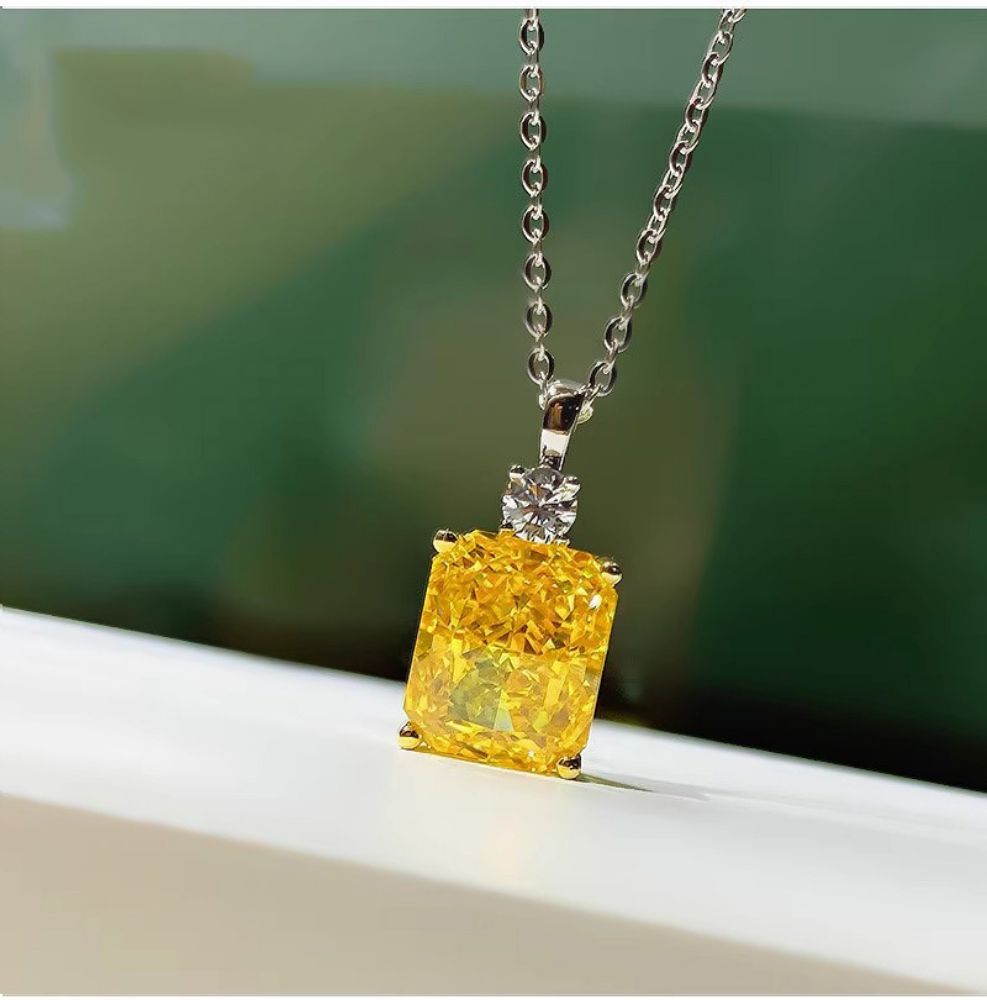 Picture of 925 Silver Crystal and Colorful Gemstone Pendant Necklace