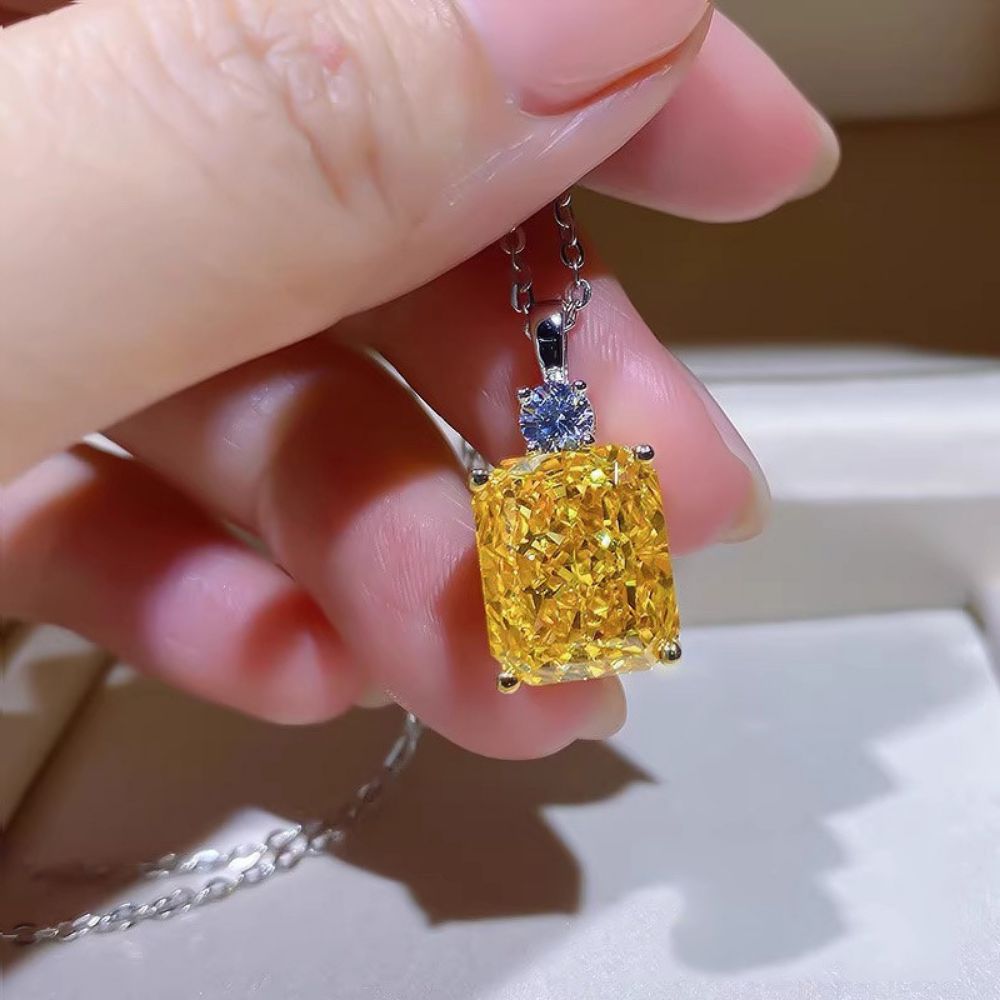 Picture of 925 Silver Crystal and Colorful Gemstone Pendant Necklace