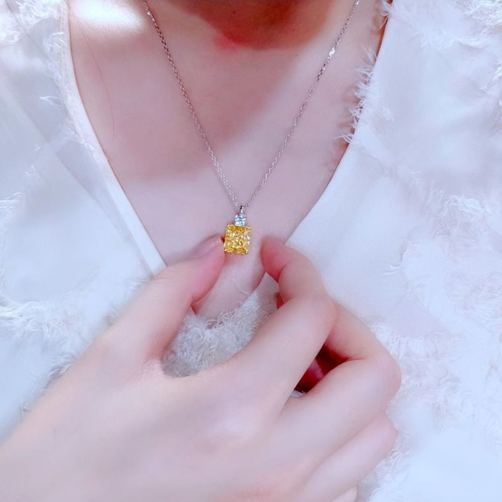 Picture of 925 Silver Crystal and Colorful Gemstone Pendant Necklace