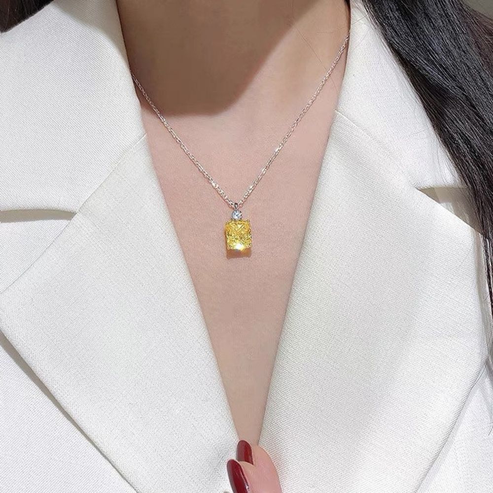 Picture of 925 Silver Crystal and Colorful Gemstone Pendant Necklace