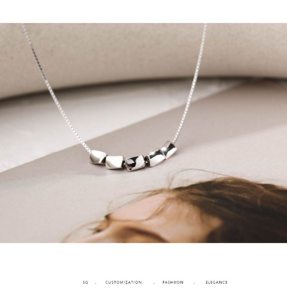 Picture of Titch S925 Sterling Silver Bean Necklace