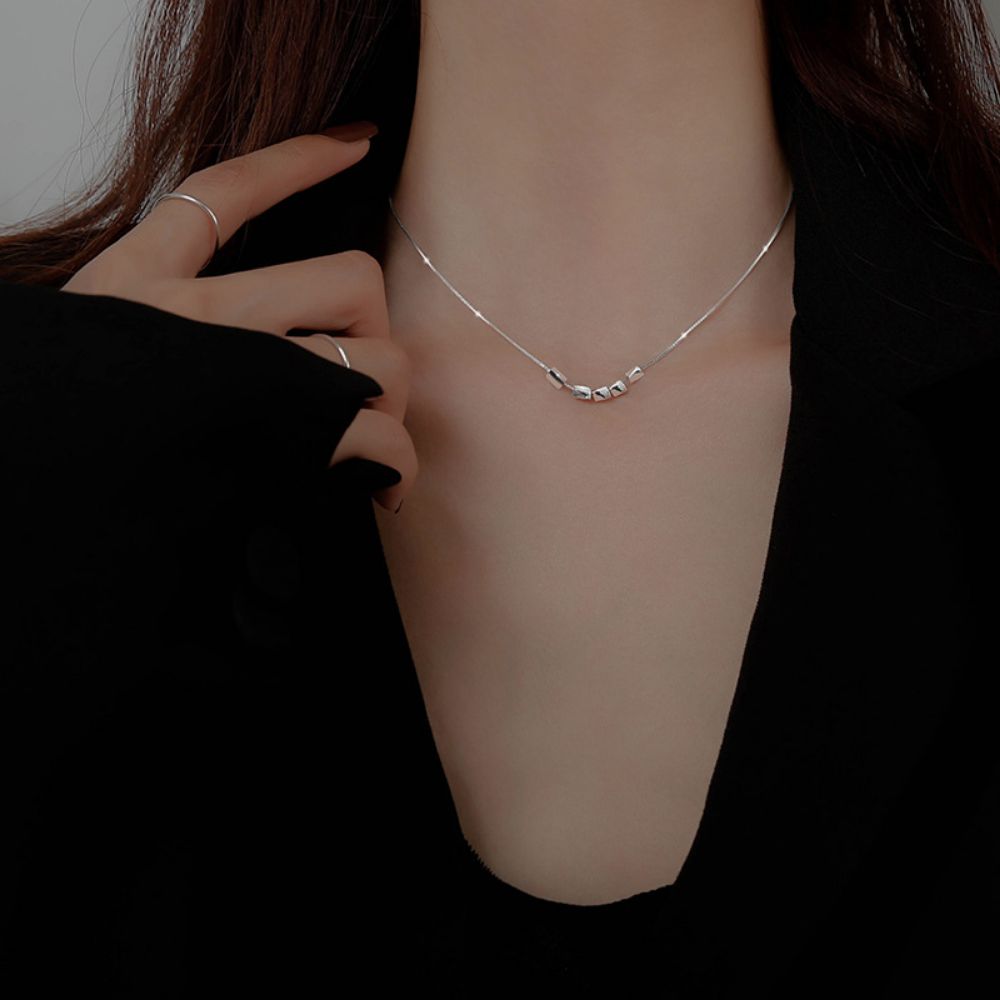 Picture of Titch S925 Sterling Silver Bean Necklace