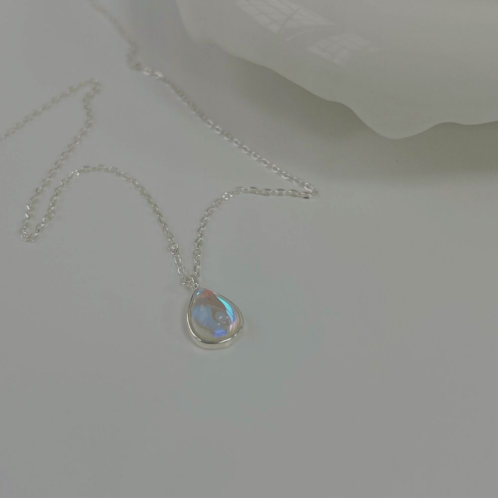 Picture of Titch S925 Sterling Silver Moonstone Teardrop Pendant Necklace