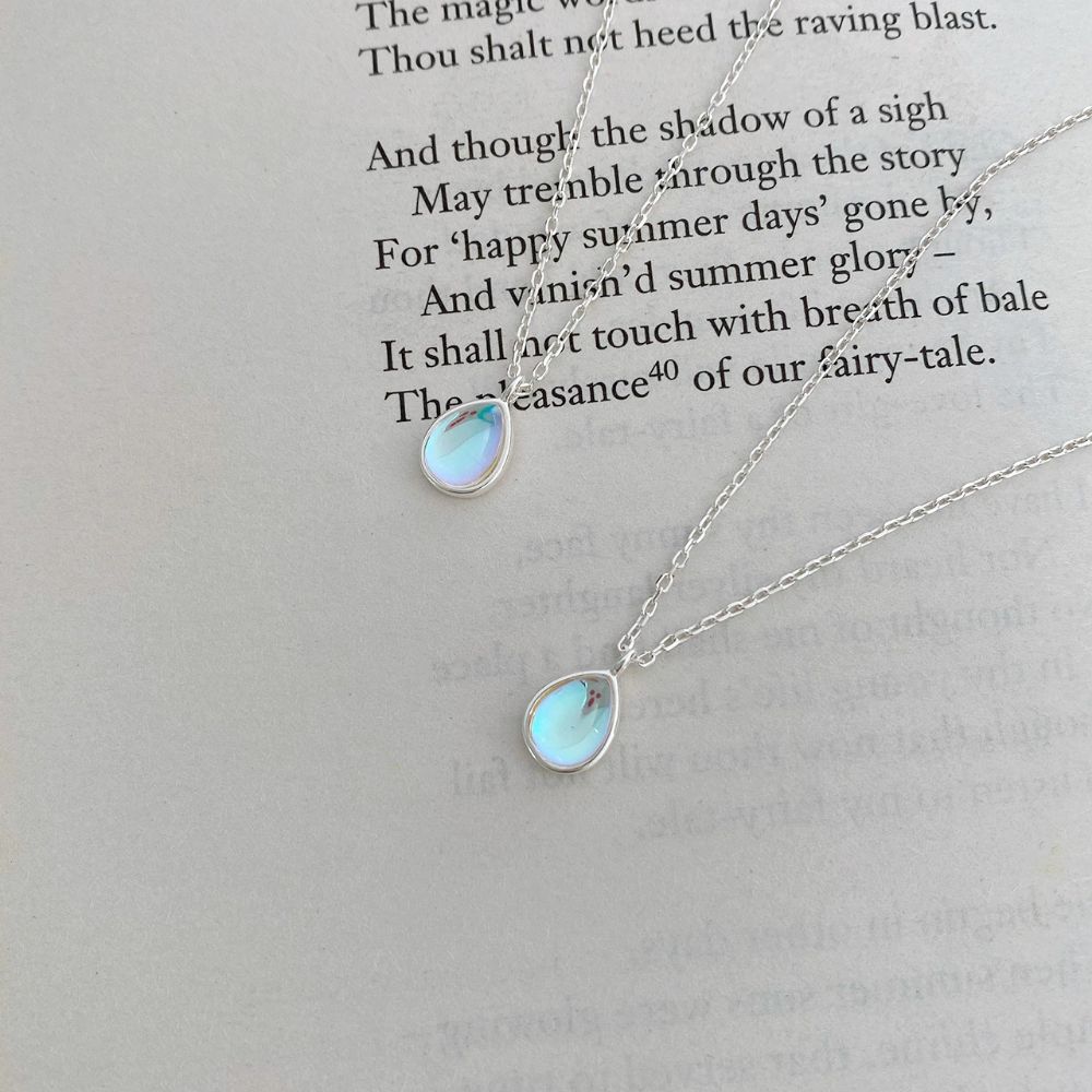 Picture of Titch S925 Sterling Silver Moonstone Teardrop Pendant Necklace