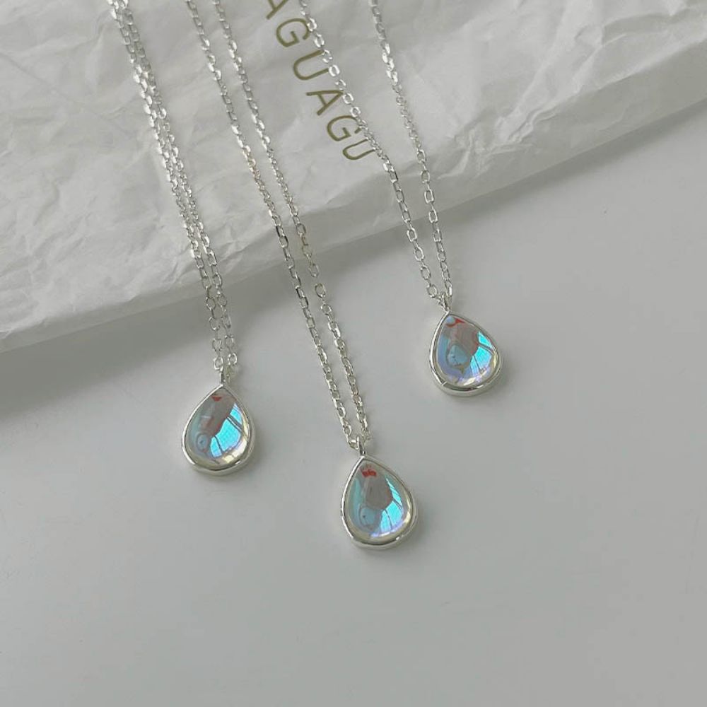 Picture of Titch S925 Sterling Silver Moonstone Teardrop Pendant Necklace