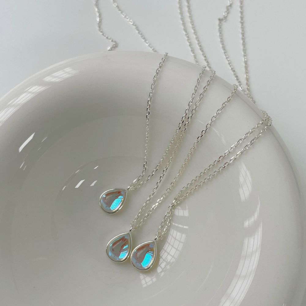 Picture of Titch S925 Sterling Silver Moonstone Teardrop Pendant Necklace