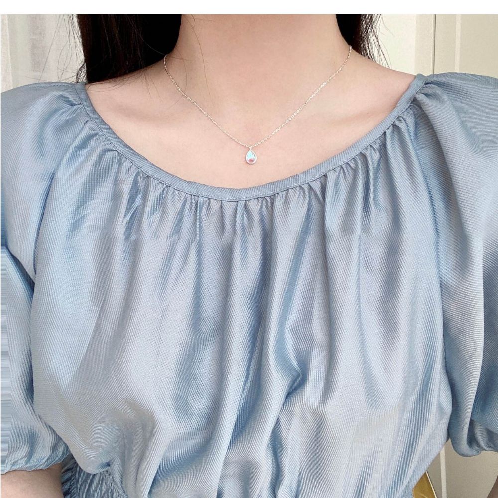 Picture of Titch S925 Sterling Silver Moonstone Teardrop Pendant Necklace