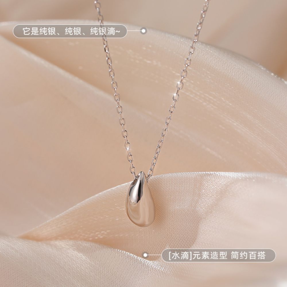 Picture of Titch S925 Silver Teardrop Pendant Necklace