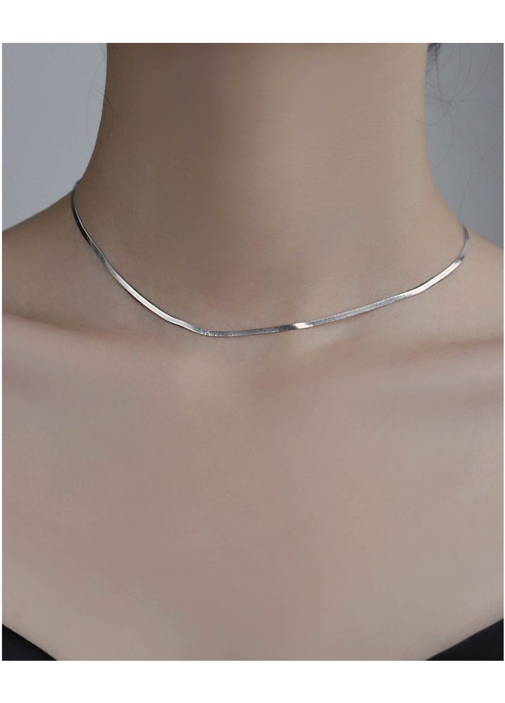 Picture of Titch 925 Silver Collarbone Blade Pendant Necklace