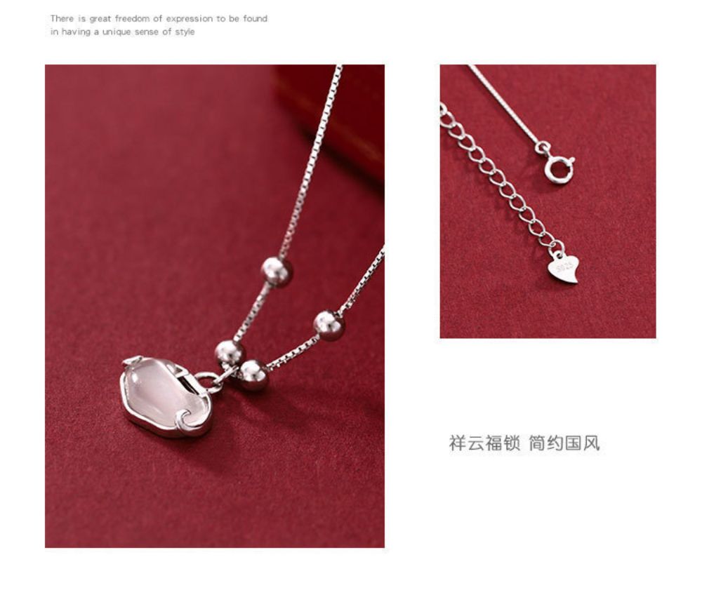 Picture of Titch S925 Cat's Eye Pendant Collarbone Chain