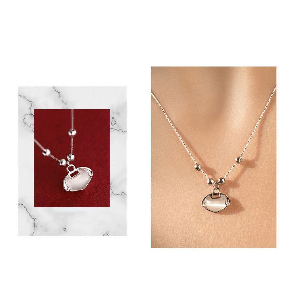 Picture of Titch S925 Cat's Eye Pendant Collarbone Chain