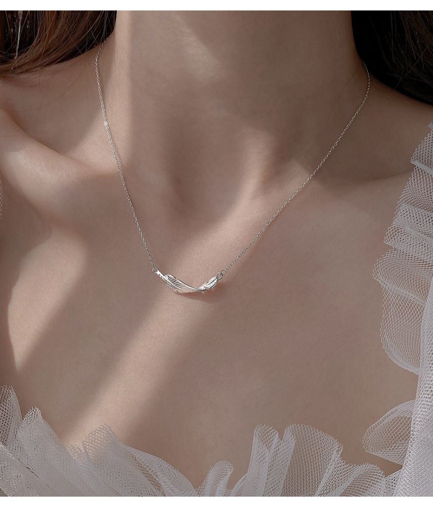 Picture of Titch 925 Silver Feather Necklace