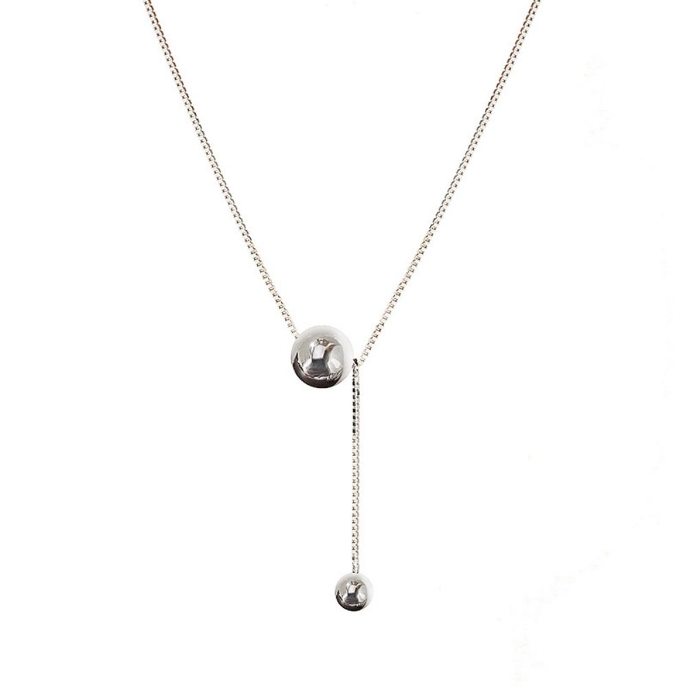 Picture of Titch 925 Silver Beaded Tassel Necklace