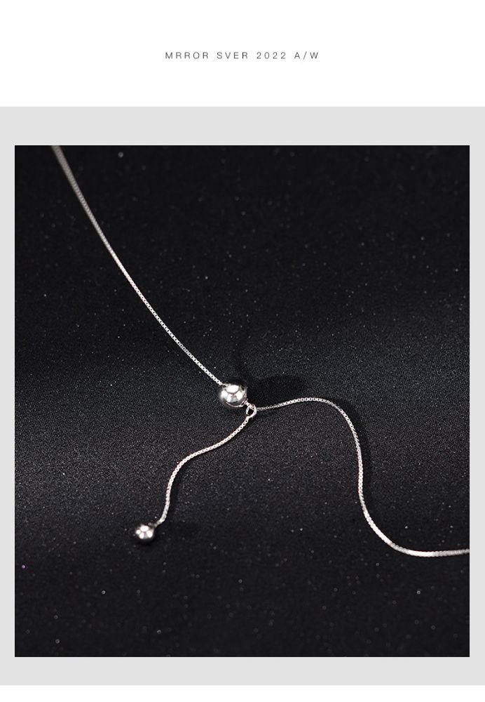 Picture of Titch 925 Silver Beaded Tassel Necklace