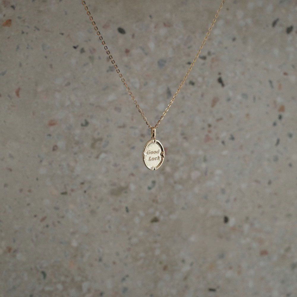 Picture of Titch S925 Silver Good Luck Alphabet Necklace