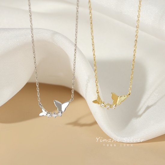 Picture of Titch 925 Silver Butterfly Necklace