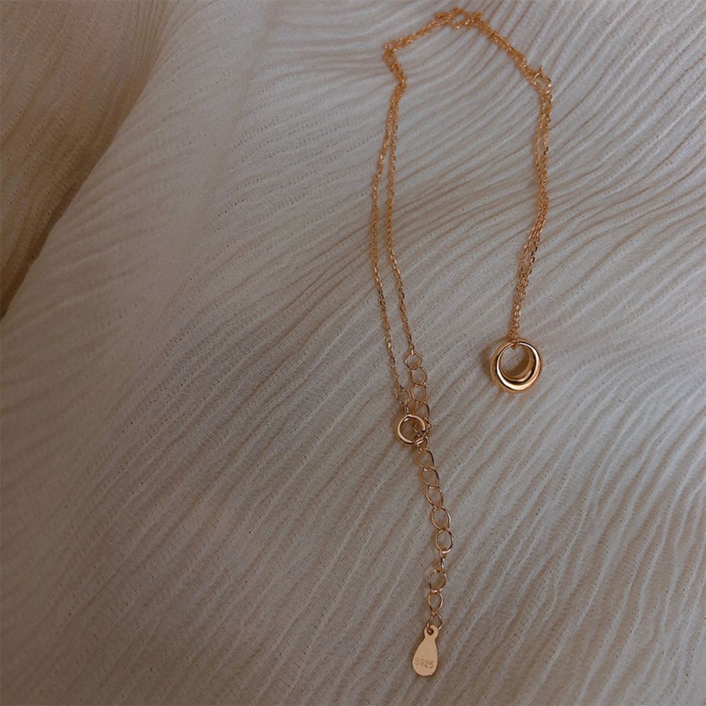 Picture of Titch S925 Silver Geometric Circle Necklace
