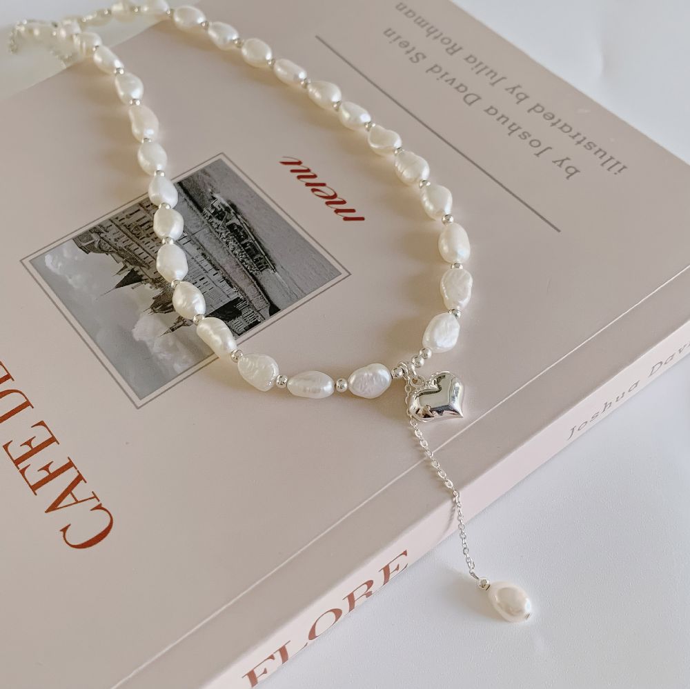 Picture of Tichi 925 Silver Heart Pearl Necklace