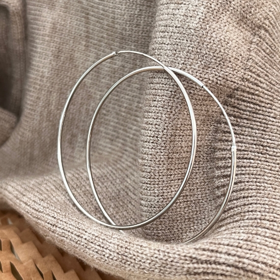 Picture of The Titchy 925 Sterling Silver Simple Hoop Earrings