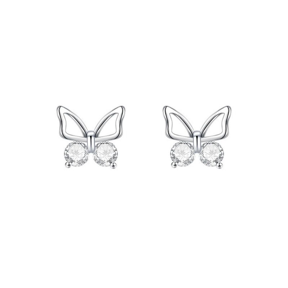 Picture of Titchy 925 silver butterfly earrings