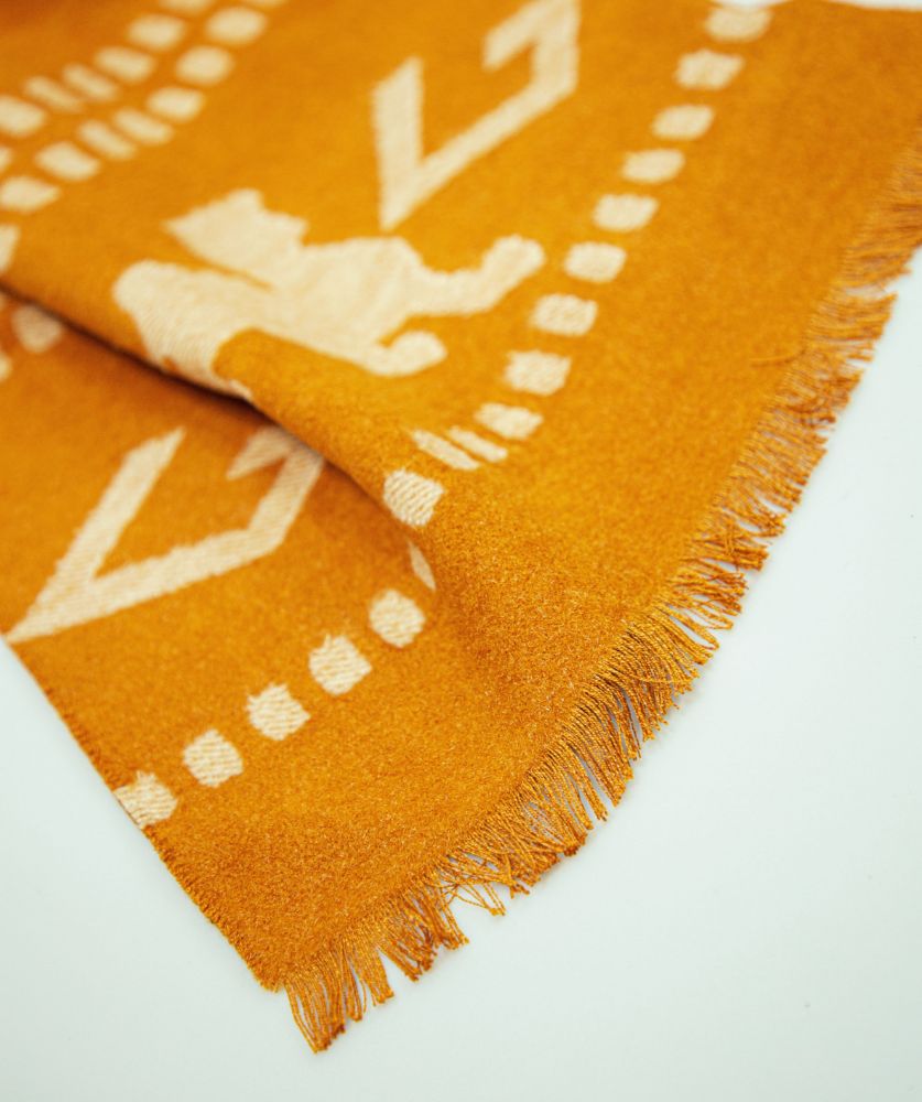 Picture of Brushed Long Scarf – "Welcoming Fortune and Blessings"