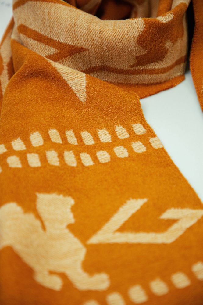 Picture of Brushed Long Scarf – "Welcoming Fortune and Blessings"