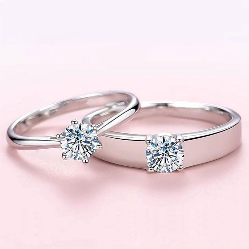 Picture of S925 silver open moissanite ring