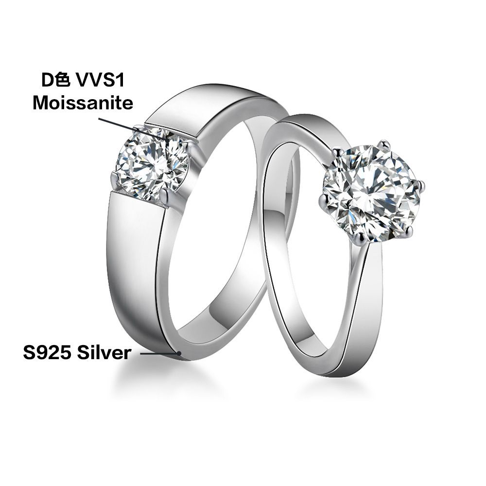 Picture of S925 silver open moissanite ring