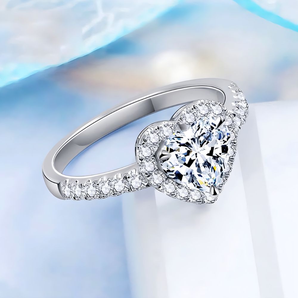 Picture of 925 silver heart-shaped ring