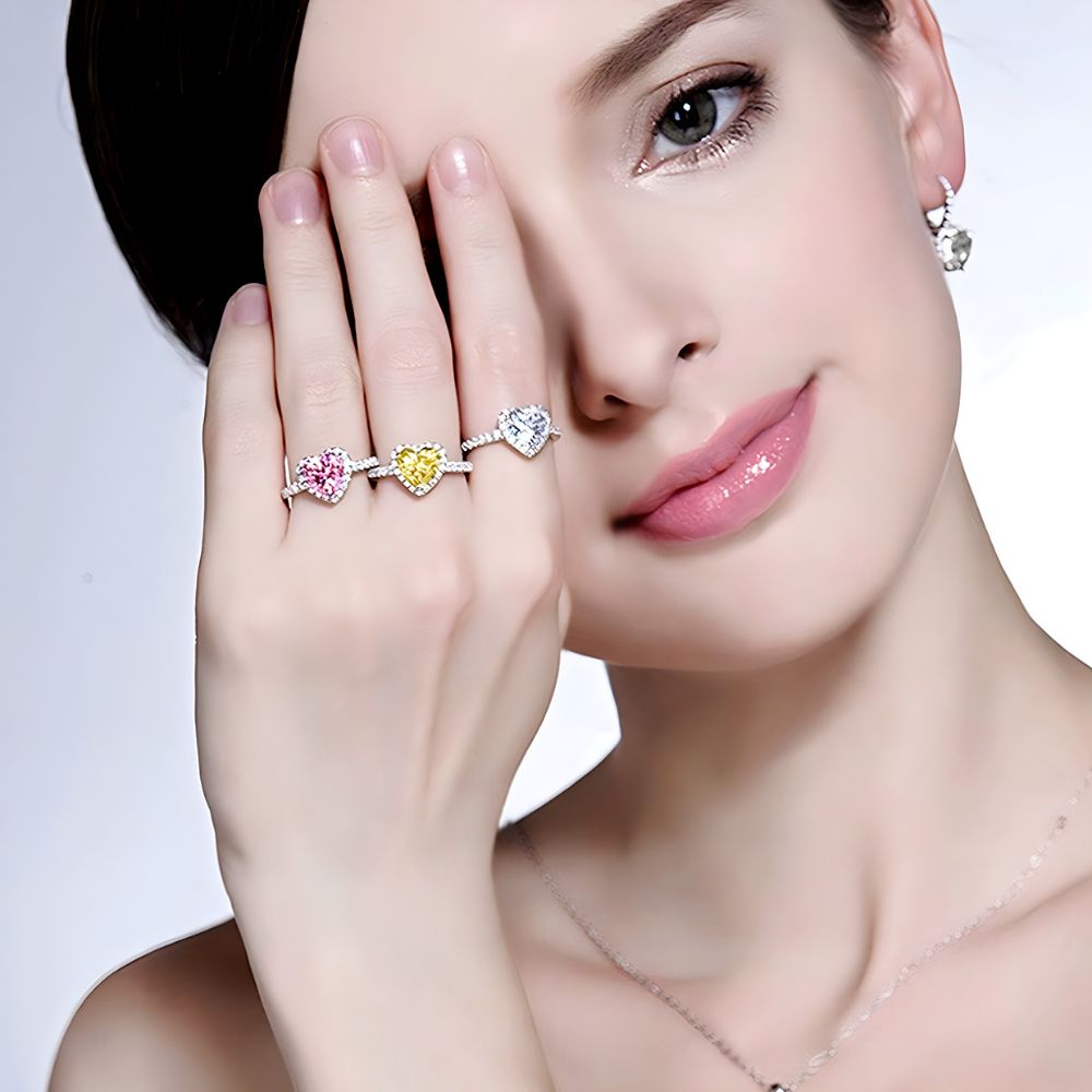 Picture of 925 silver heart-shaped ring