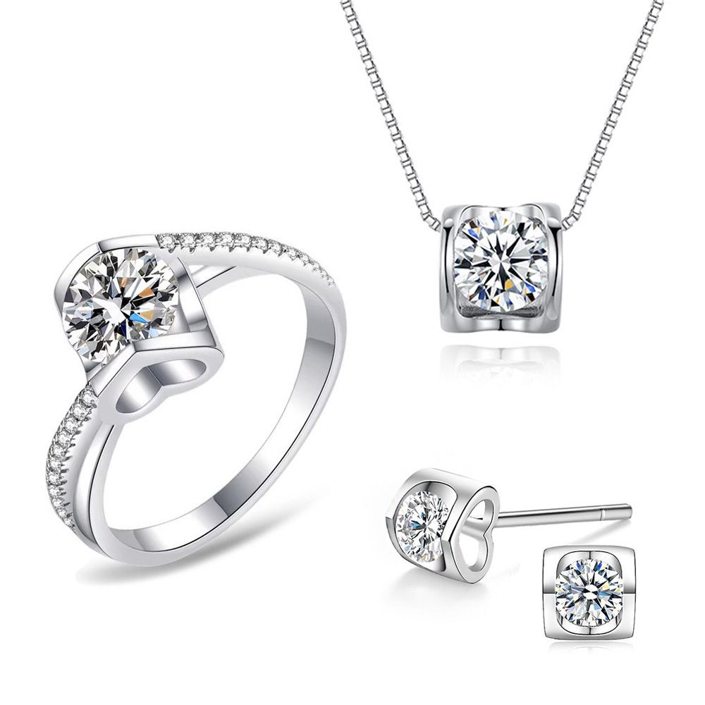 Picture of 925 silver Angel's Kiss Moissanite ring