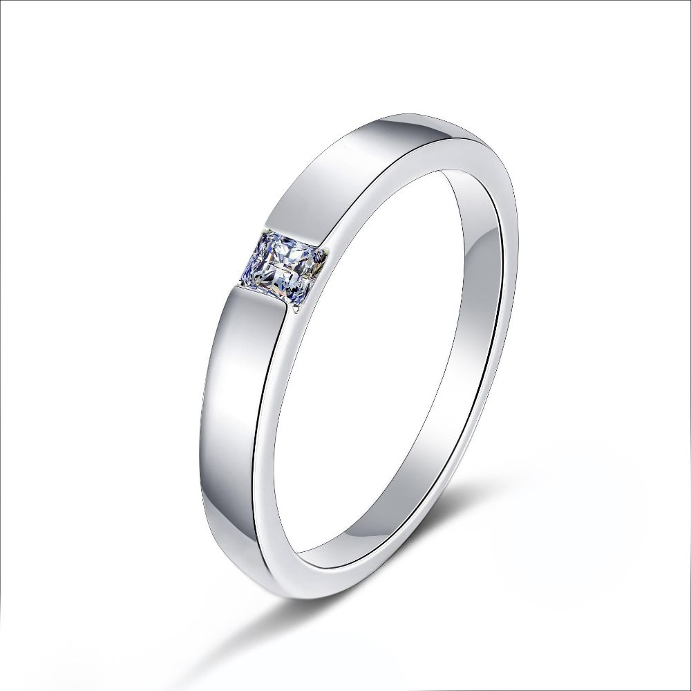 Picture of 925 silver square stylish Moissanite ring