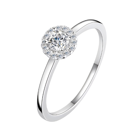 Picture of 925 silver Jane Eyre Moissanite ring (open and adjustable)